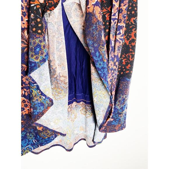 Maeve x Anthropologie Womens Floral Print Faux Wrap Side Tie Knit Skirt High Low - Picture 8 of 11